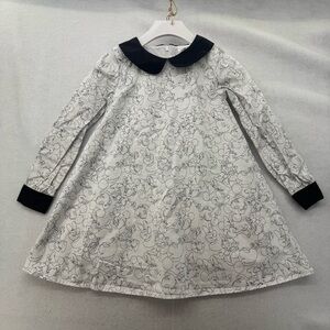 EUC Girls Disney Parks Animators Line Drawing White & Black Dress size 5/6